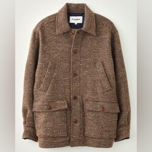 Corridor NY Blanket Stitch Coat Brown Size Large $585